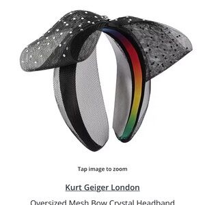 Kurt Geiger Oversized Mesh Bow Crystal Headband